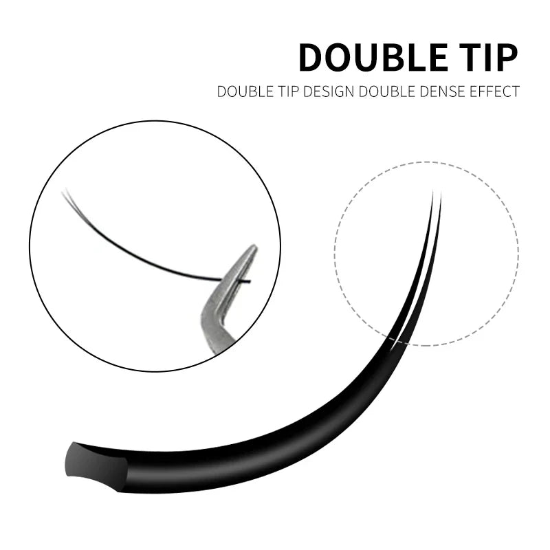 Black Mink Lashes | Ellipse Split Tips Individual Eyelash Extensions