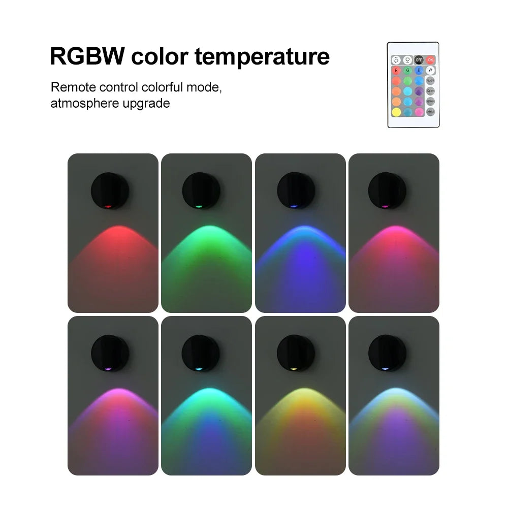 RGB Night Light | Magnetic Base USB Rechargeable LED Wall Lamp, Touch Switch