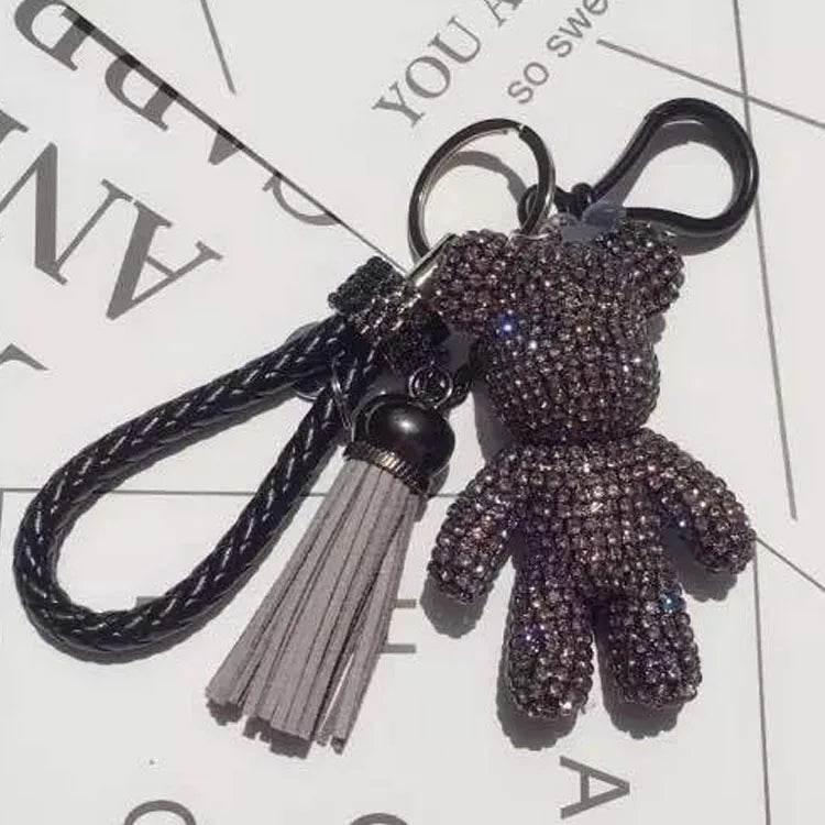 Handmade Rhinestone Gloomy Bear Keychain
