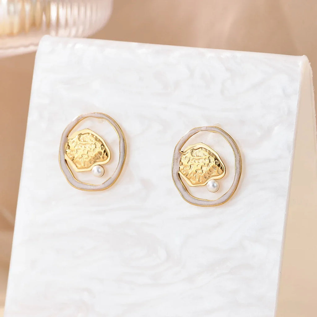 Zircon Geometric Hoop Earrings