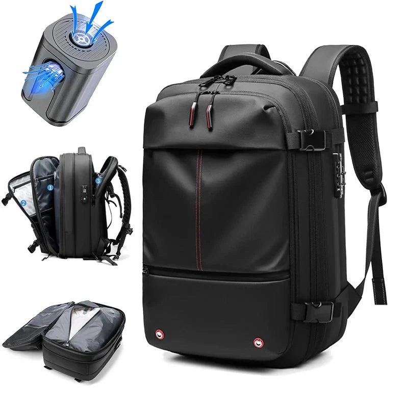 Men's 17 Inch Laptop Backpack Vacuum Compression
