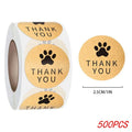 Gold Foil Paw Thank You Stickers | 1 Inch Business Supplies