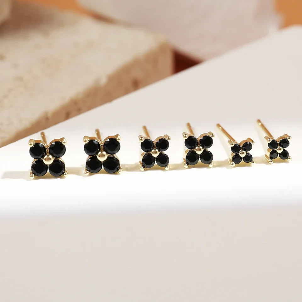 Dainty Flower Butterfly Stud Earrings