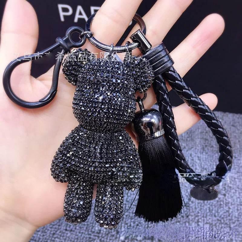 Handmade Rhinestone Gloomy Bear Keychain