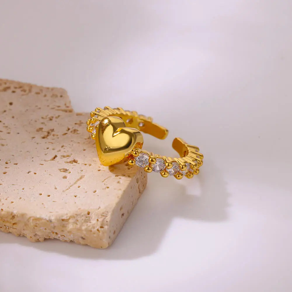 Zircon Tiny Heart Ring