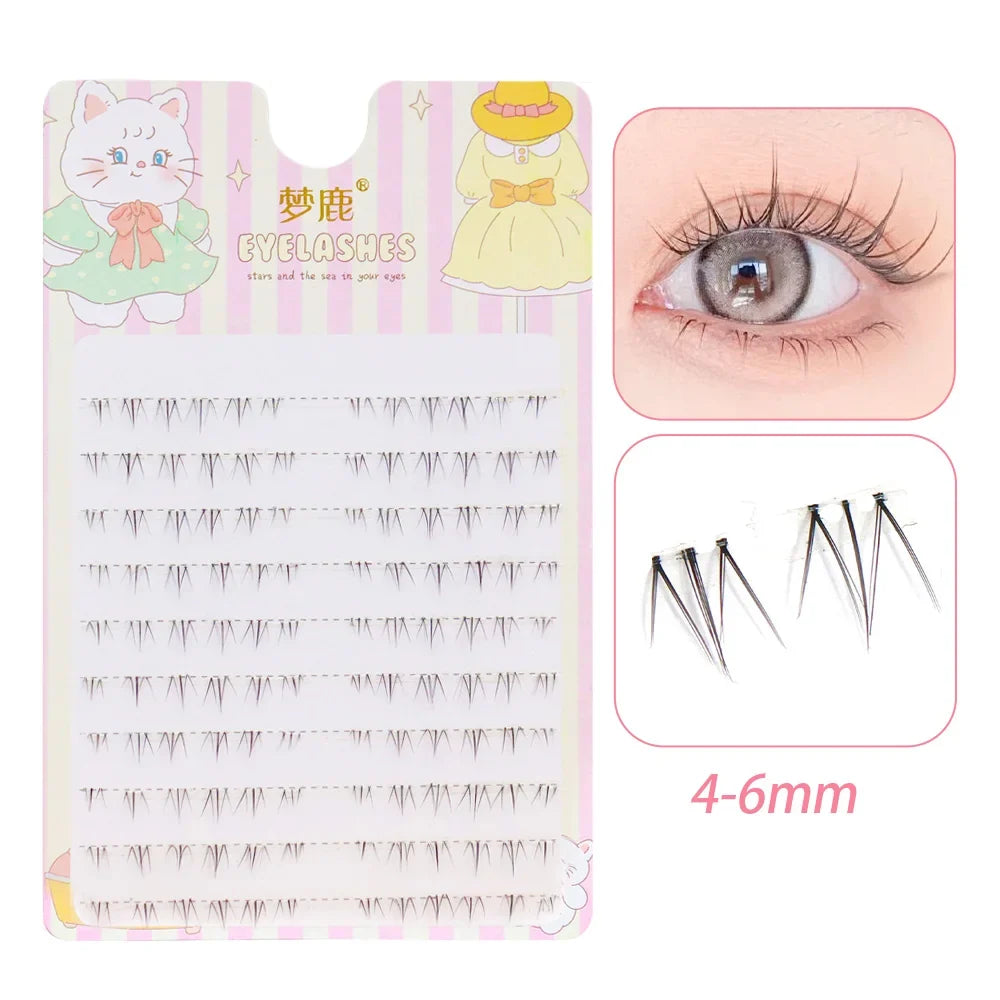 Menglu Natural Short Lower Lashes | Hand-Painted Style Fake Eyelashes