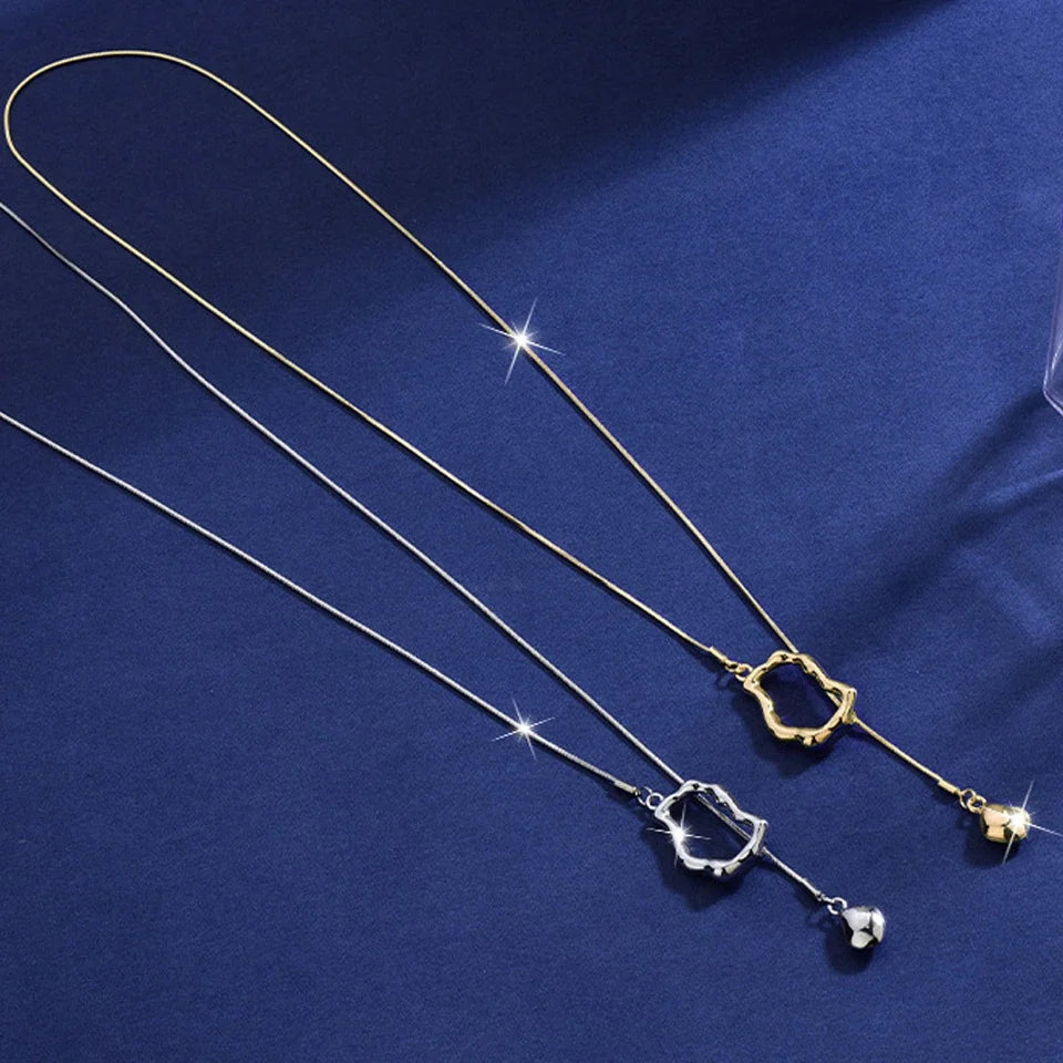 Irregular Y-Shaped Long Necklace