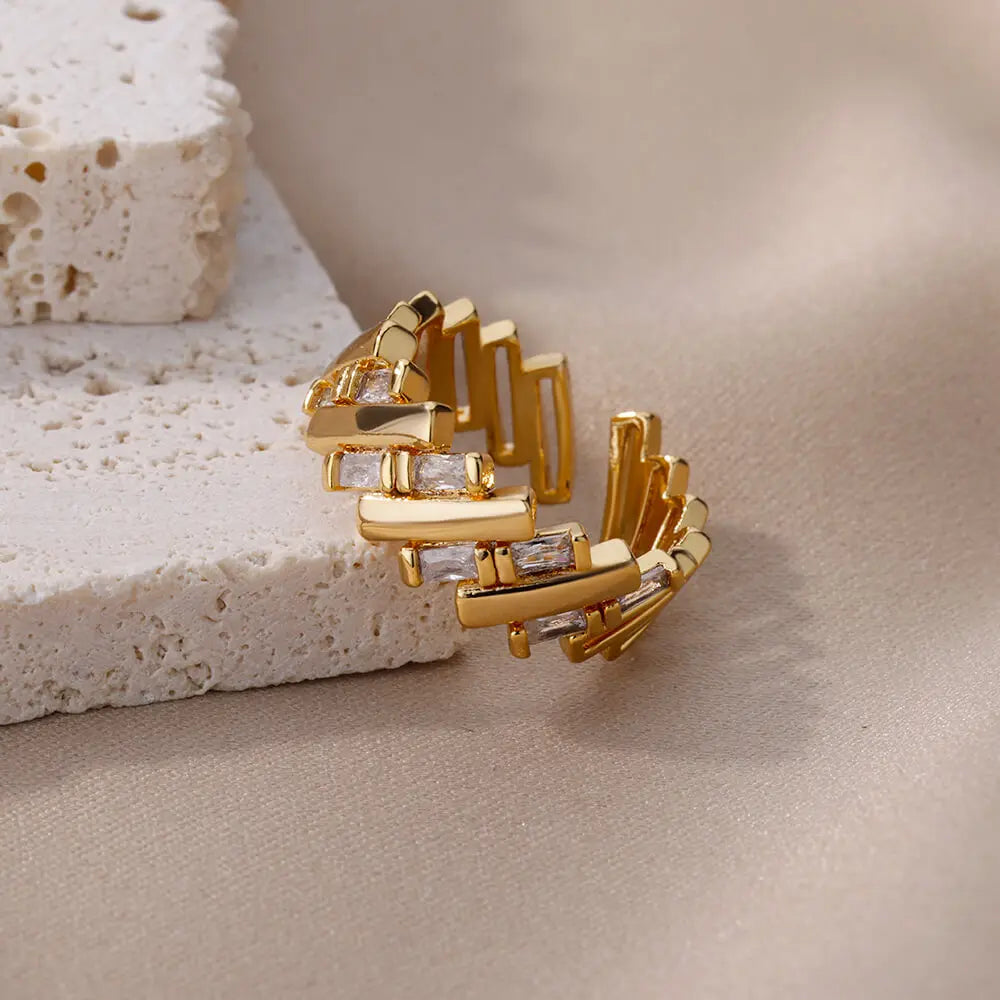 Zircon Bar Open Ring