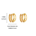 Zircon Hoop Earrings