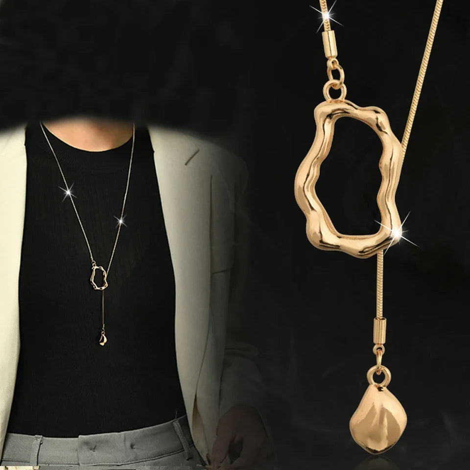 Irregular Y-Shaped Long Necklace