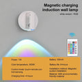 RGB Night Light | Magnetic Base USB Rechargeable LED Wall Lamp, Touch Switch