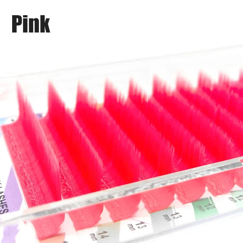 NATUHANA L/LU Curl Auto Fan Colored Lashes | Easy Fan Color Eyelash Extension