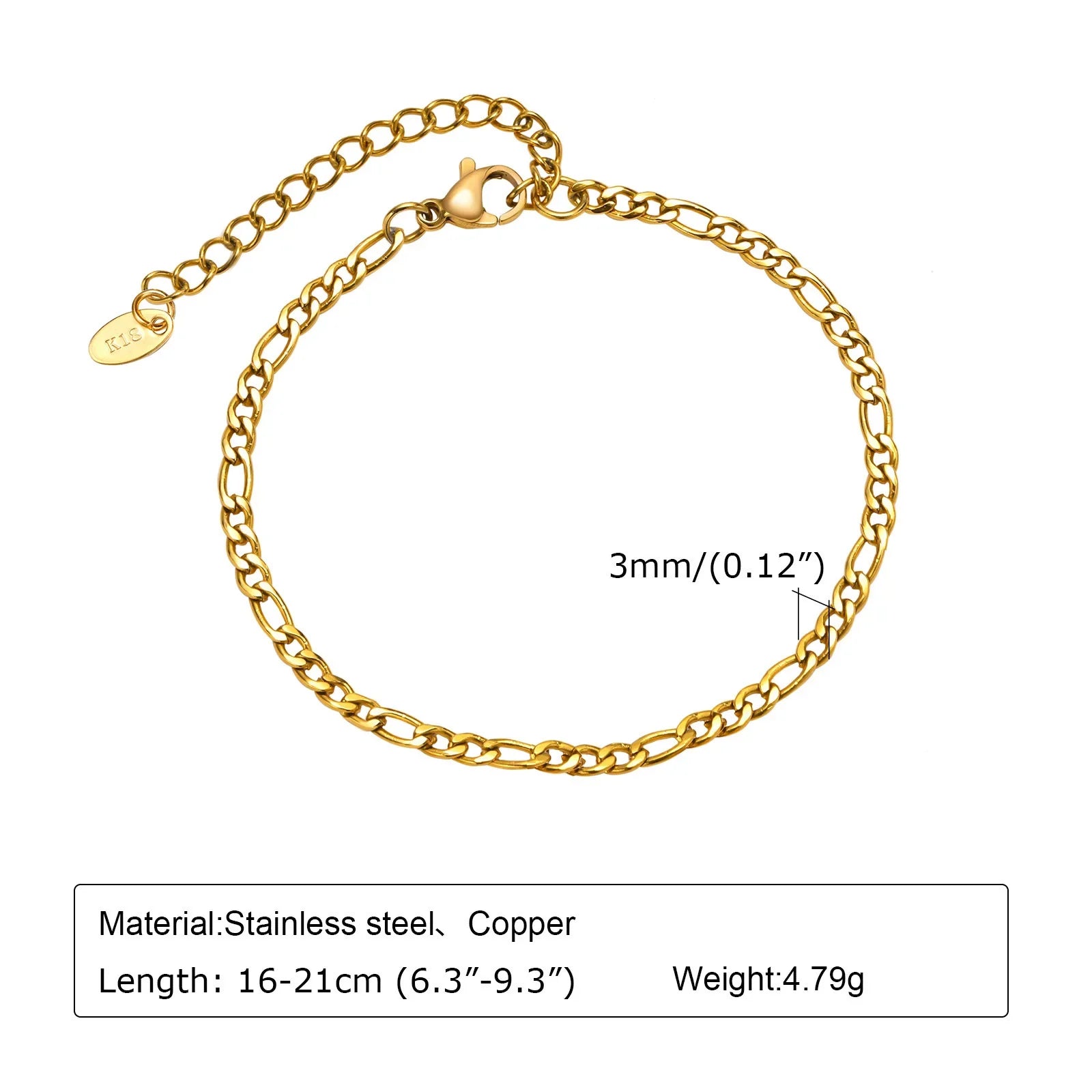 18K Gold Twist Paperclip Bracelet