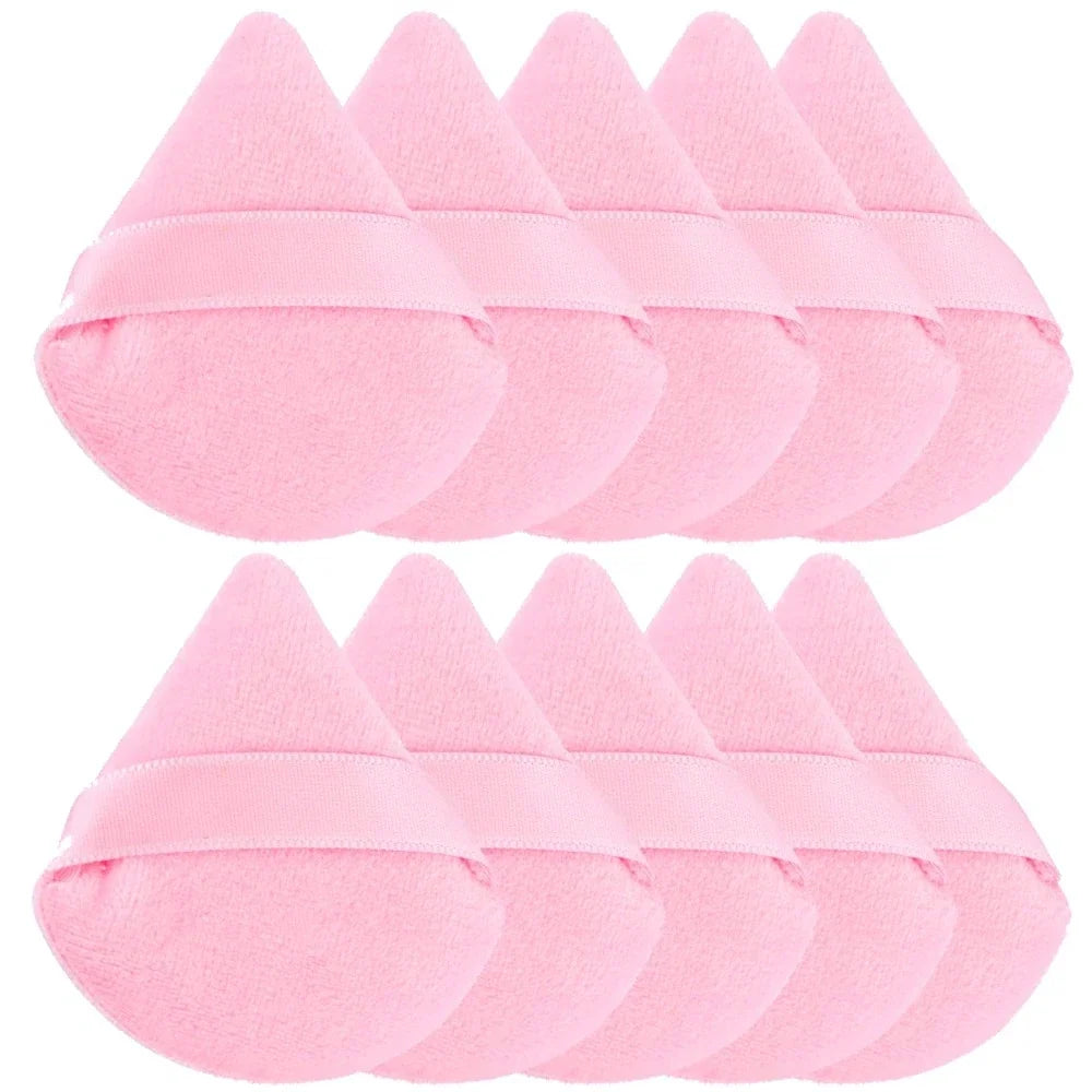 Reusable Triangle Velvet Powder Puffs | Soft Face Makeup Sponges