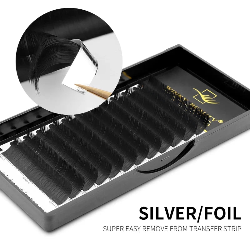 Black Mink Lashes | Ellipse Split Tips Individual Eyelash Extensions