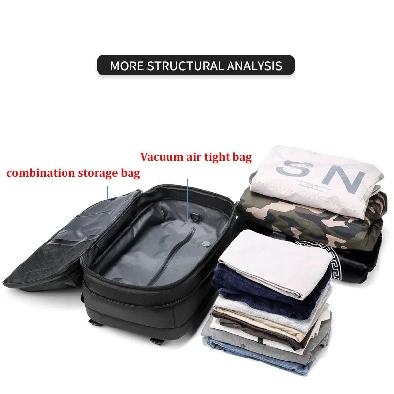 Men's 17 Inch Laptop Backpack Vacuum Compression