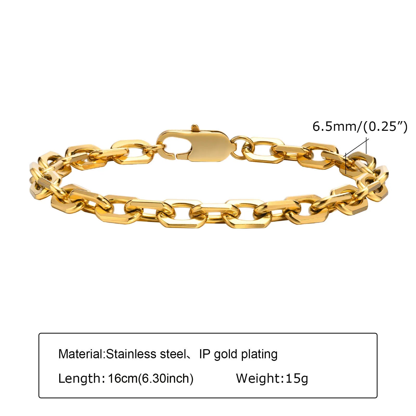 18K Gold Twist Paperclip Bracelet