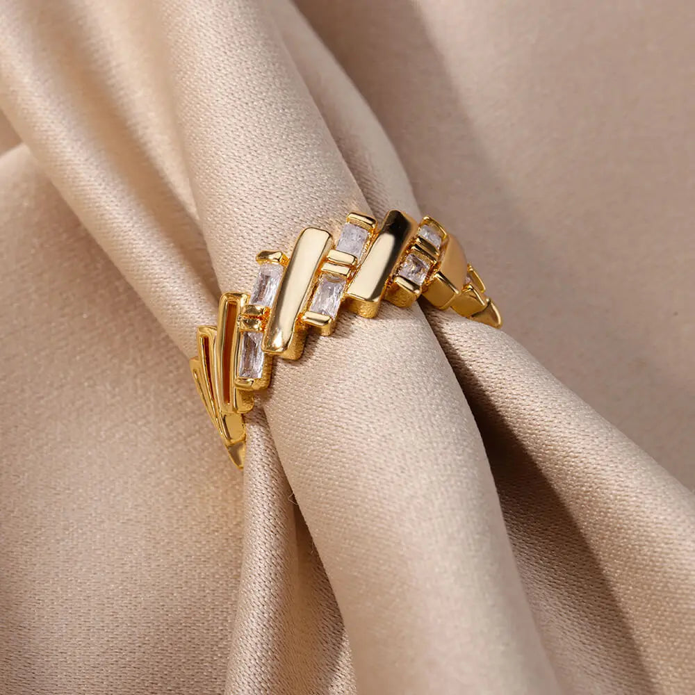 Zircon Bar Open Ring