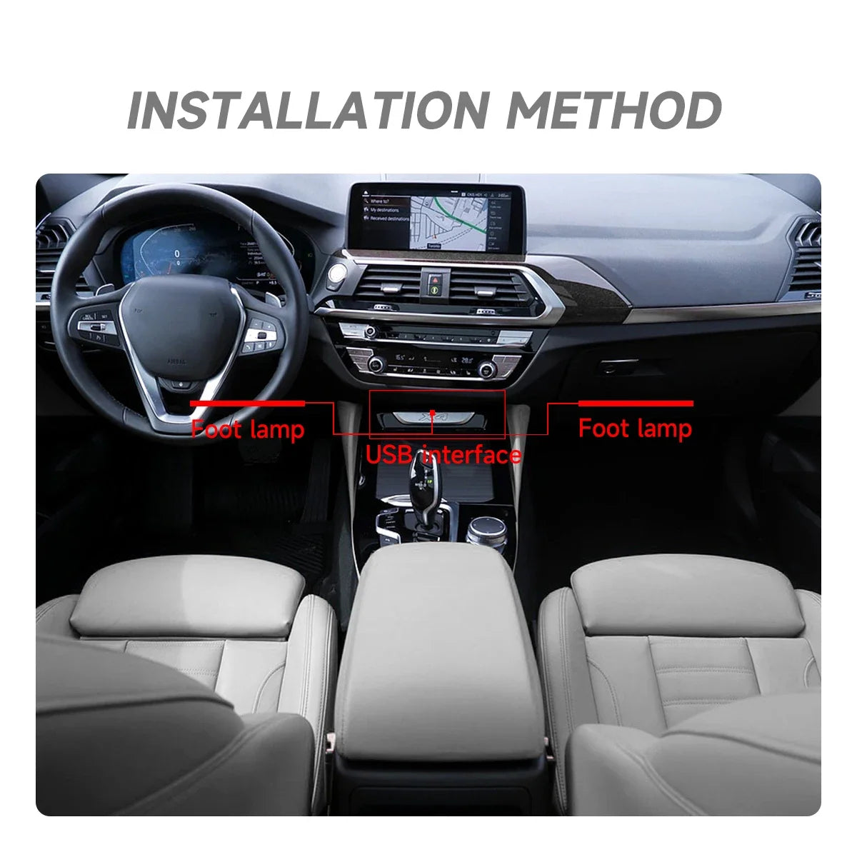 USB Car Interior LED Strip Light