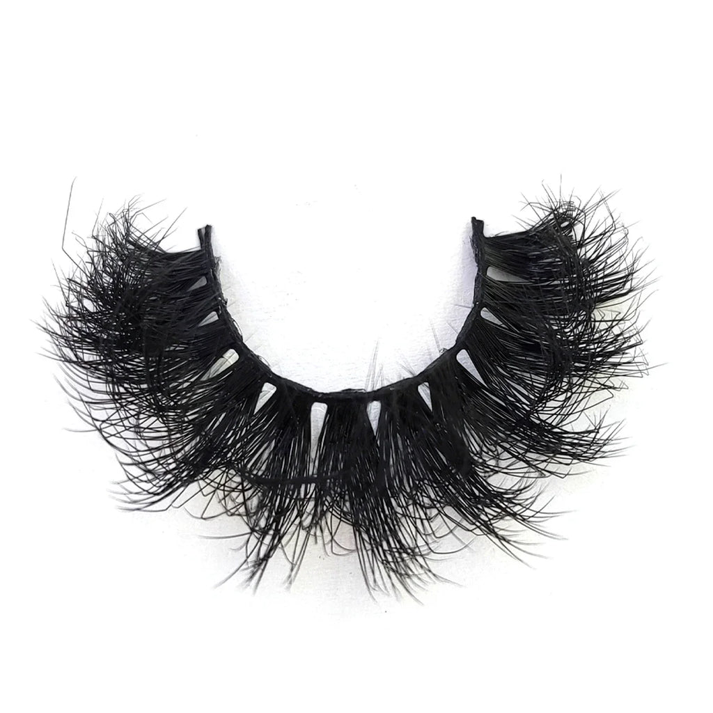 5-8 Pairs Natural Russian Striped Mink Lashes | 3D Volume Wavy False Eyelash Extensions