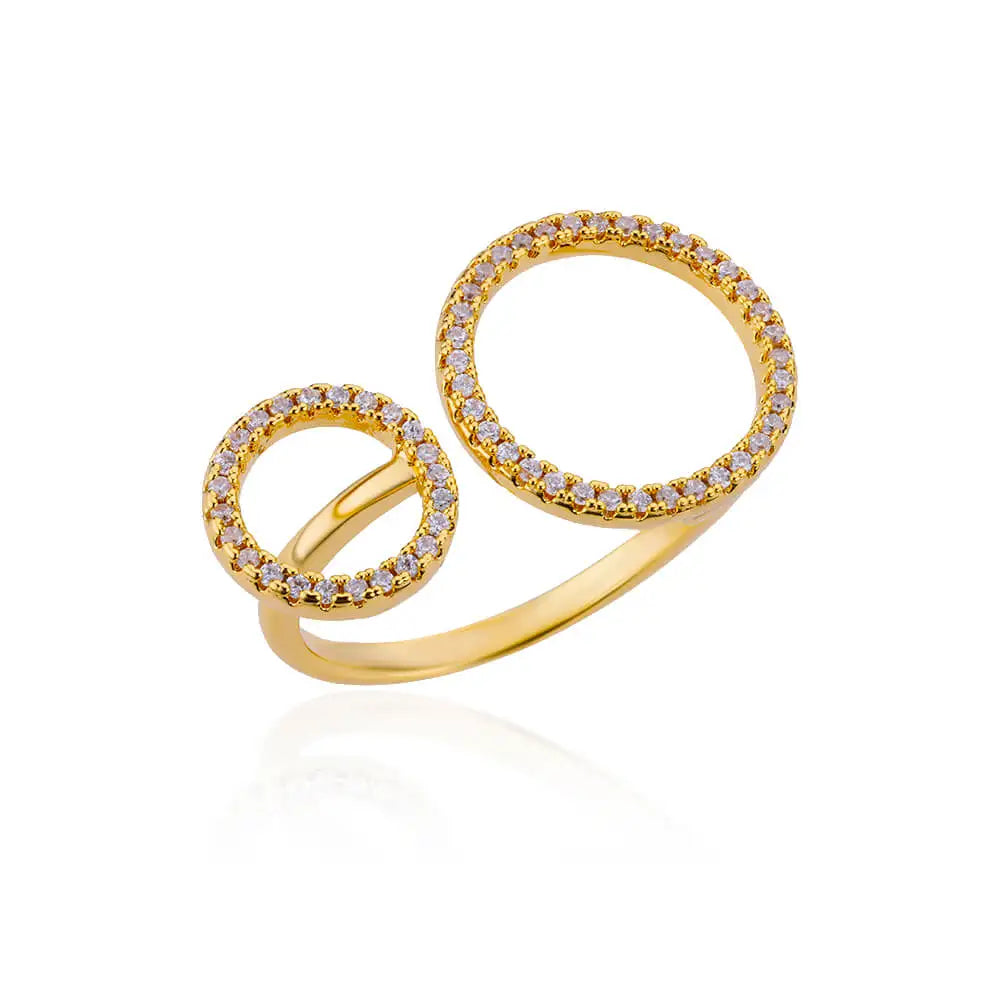 Zircon Double Circle Ring