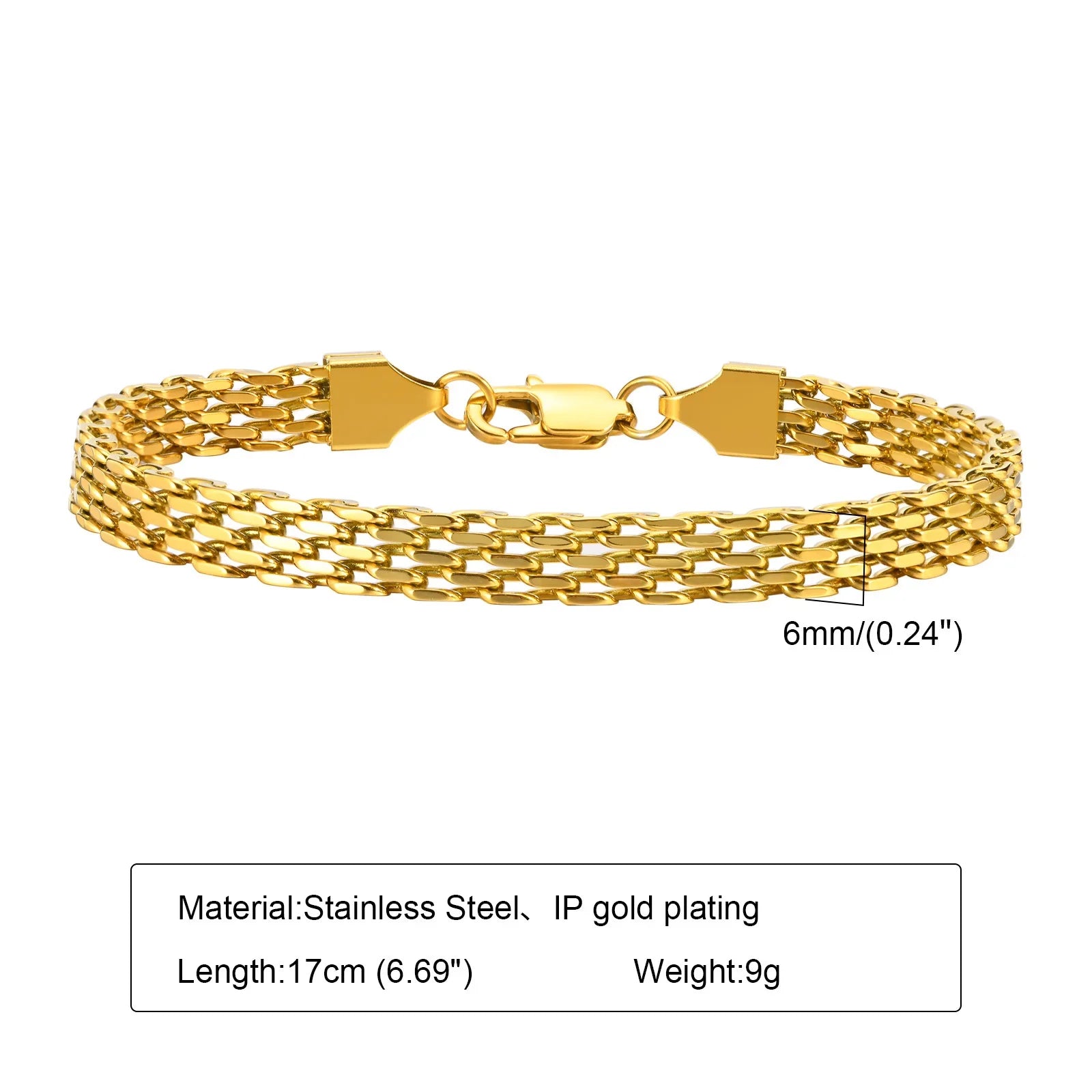 18K Gold Twist Paperclip Bracelet