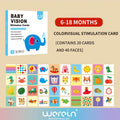 Flash Cards Newborn Visual Stimulation Cognitive Learning Toys 0-6 Months Infant