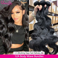 Queenlike 24 24 24 Inch Body Wave Bundles Human Hair 12A Brazilian Raw Hair Weave Bundles 1/3 PCS Human Hair Bundles Extensions