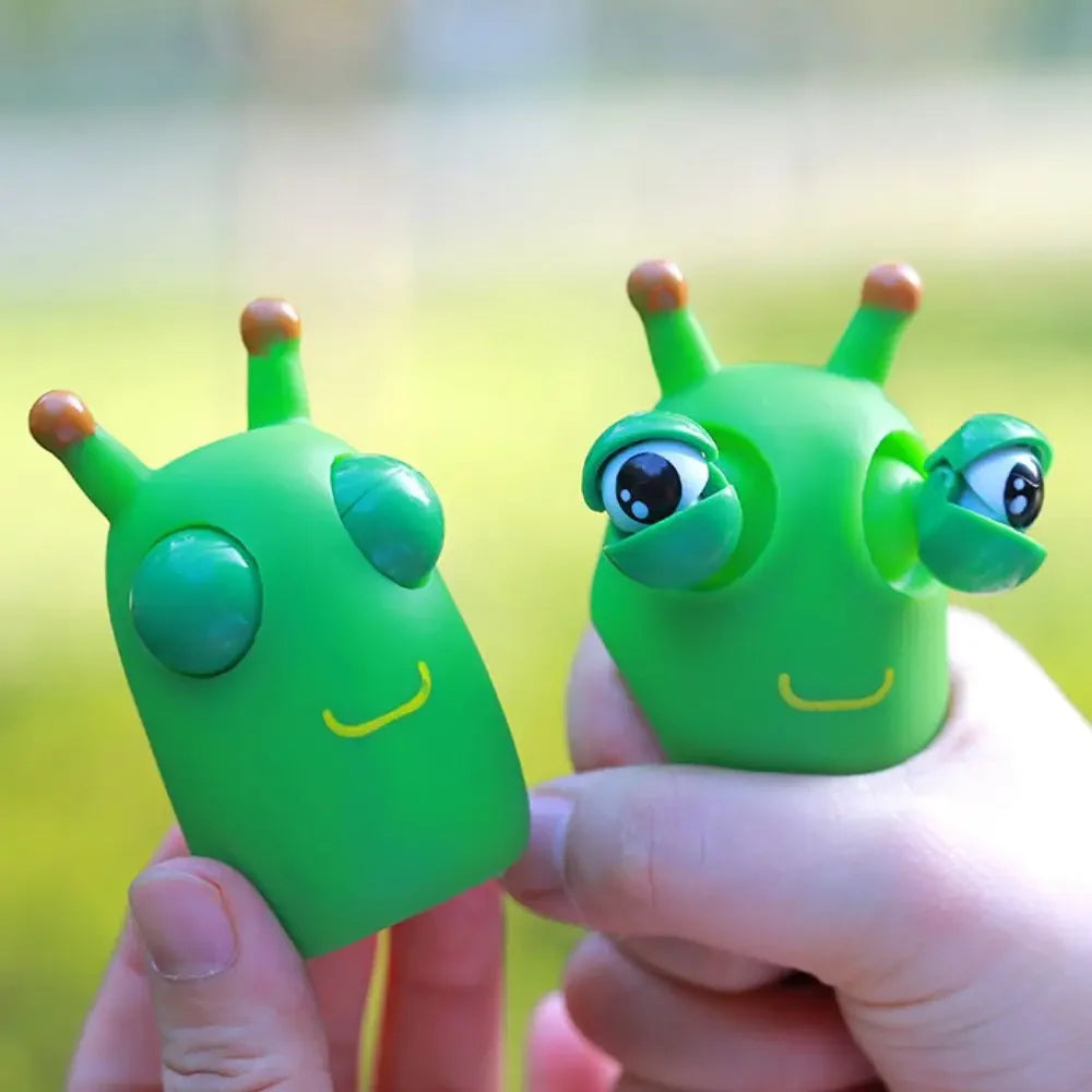 Eyeball Burst Squeeze Toy | Green Eye Caterpillar Stress Relief Fidget Toy for Kids