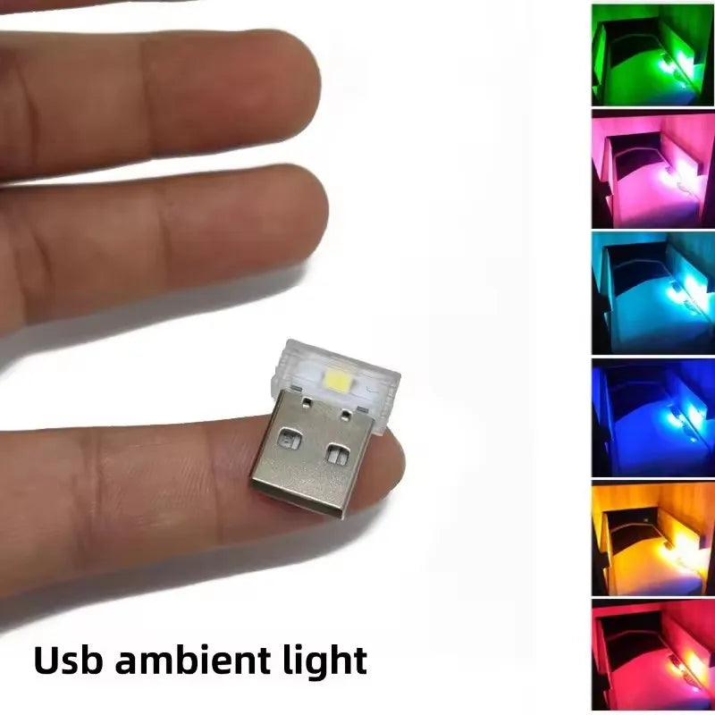 Car USB LED Atmosphere Light | Music Sync Sound Control Car