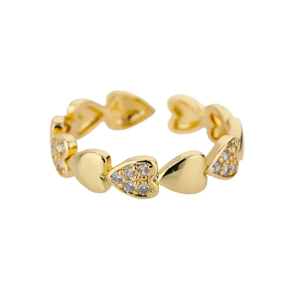 Zircon Flower Open Ring