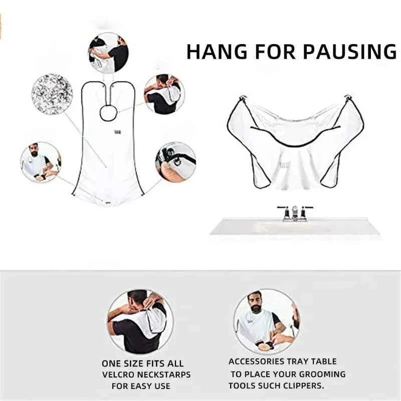 Male Shaving Apron Beard Catcher Cape Shave Cleaning Hairdresser
