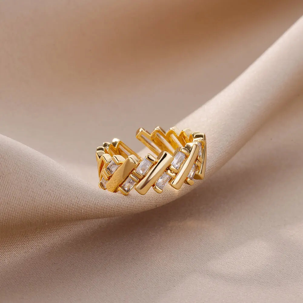 Zircon Bar Open Ring