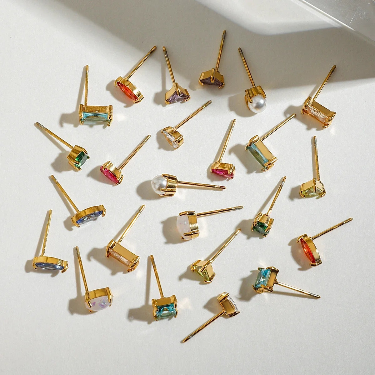 Birthstone Gemstone Stud Earrings