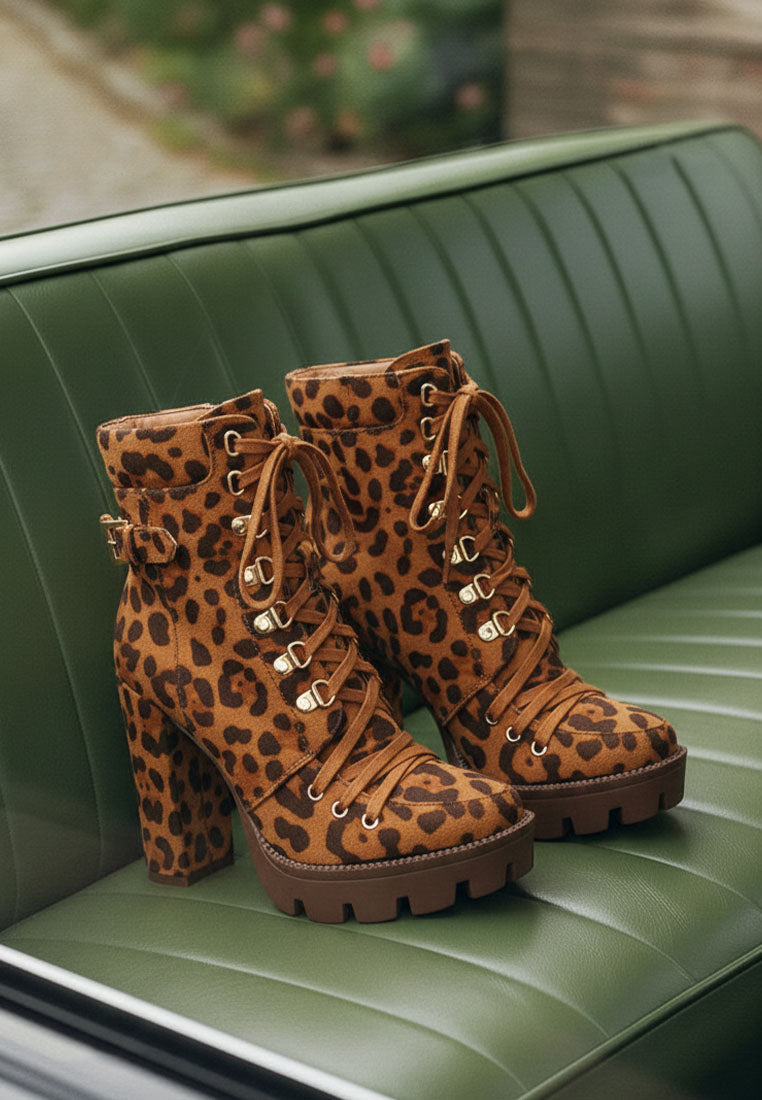 Fremont Leopard Print Chunky Boots