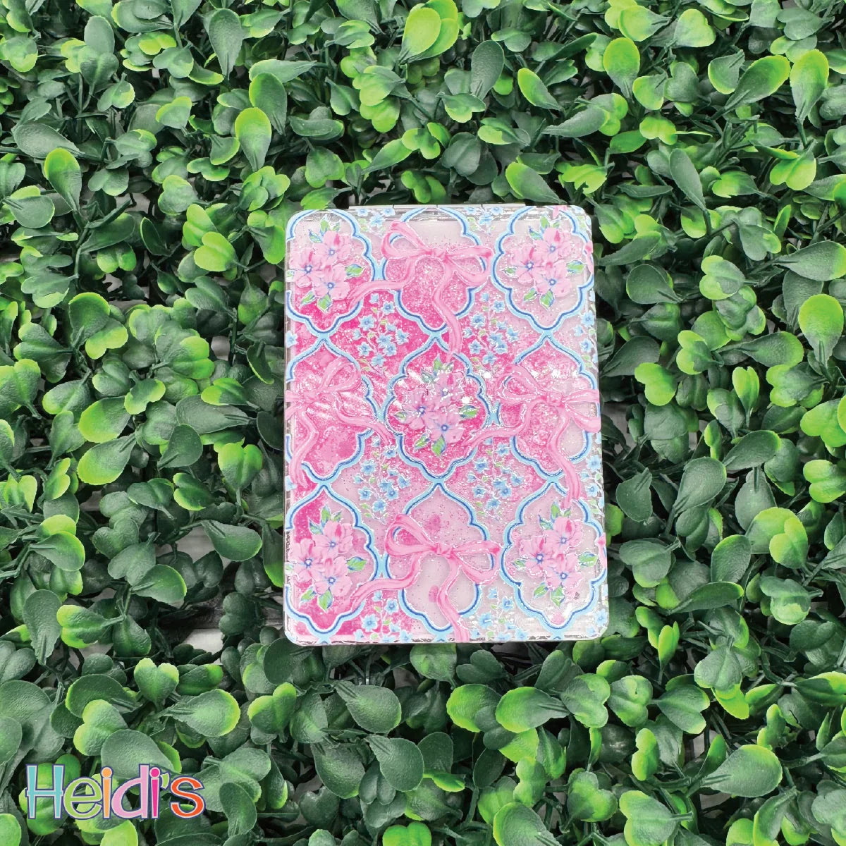 Simply Southern® Magnifying Compact Mirror: Bow Floral
