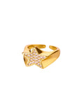 Zircon Star Knot Ring