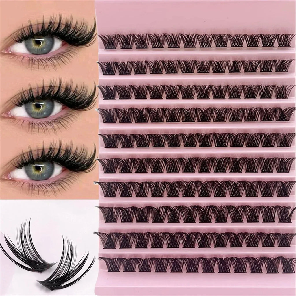 Fluffy Volume Lash Clusters 120pcs D Curl