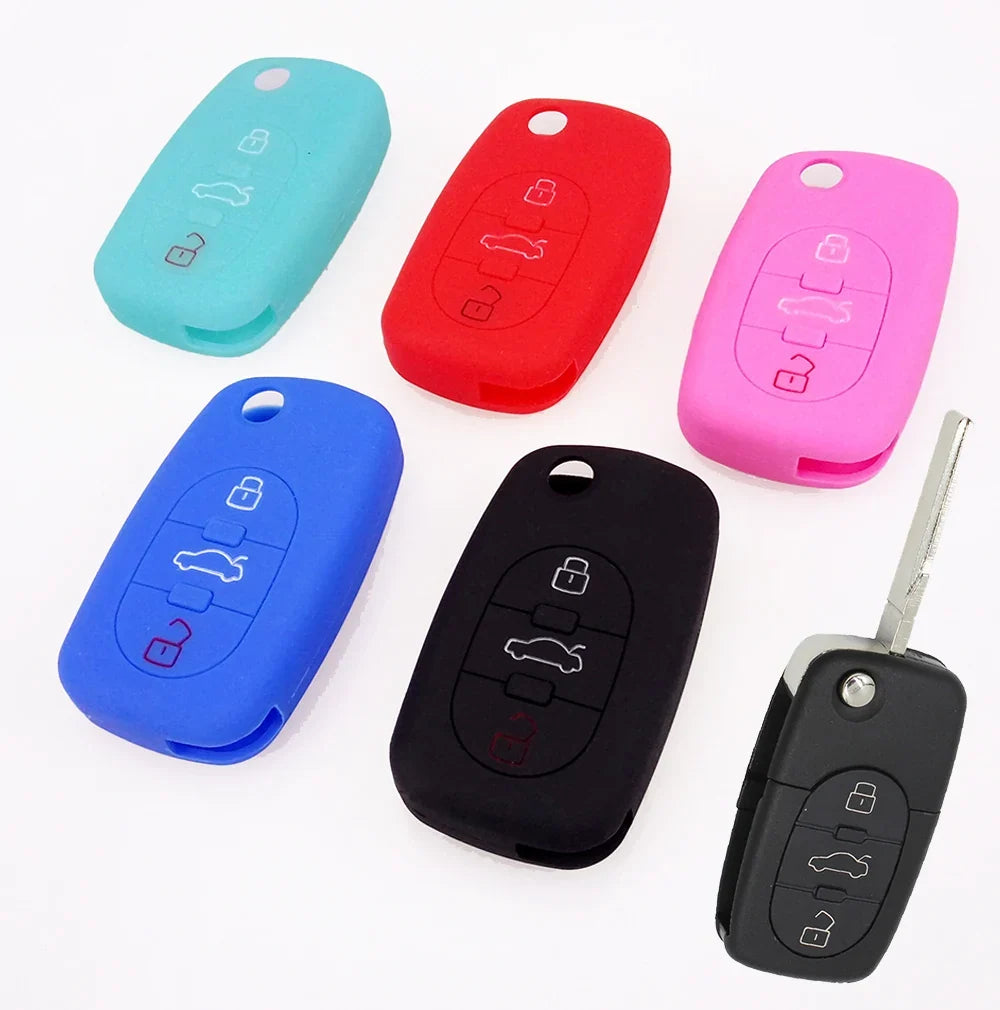 XUKEY Silicone Car Key Fob Cover Case