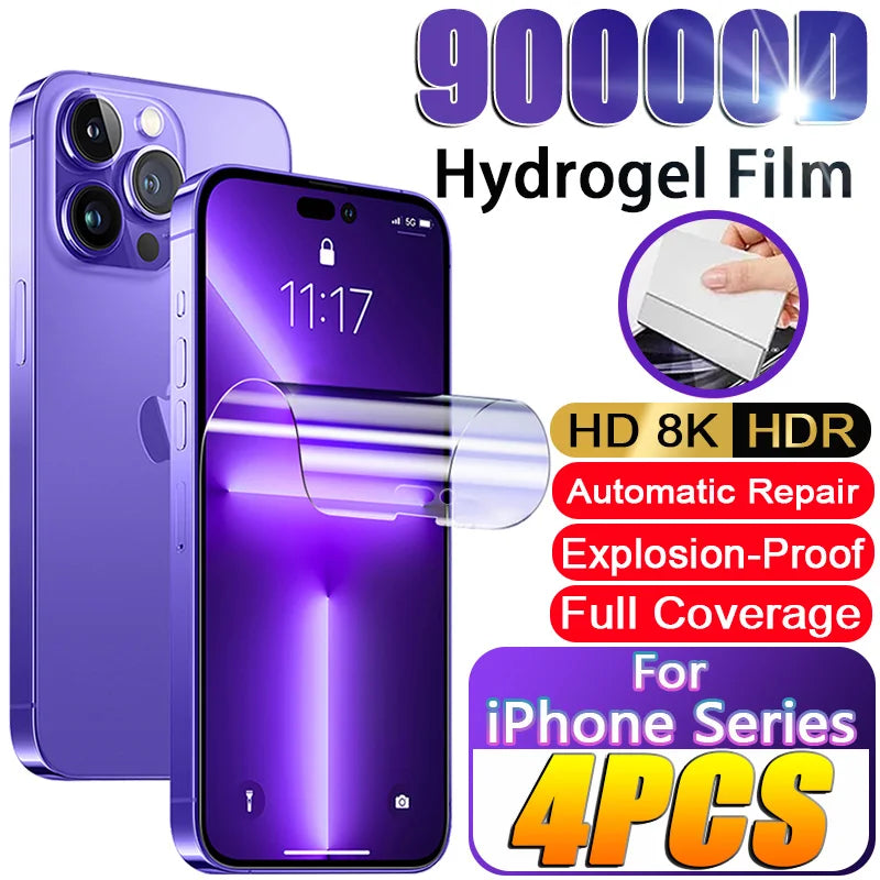 4-Pack Full Cover Screen Protector
