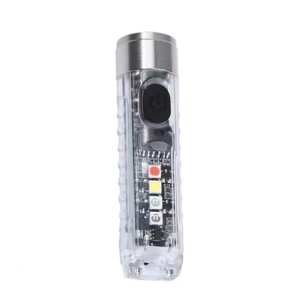 Mini Keychain Flashlight Type-C Fast Charging Waterproof Torch Lamp | IP66, Compact EDC LED Light