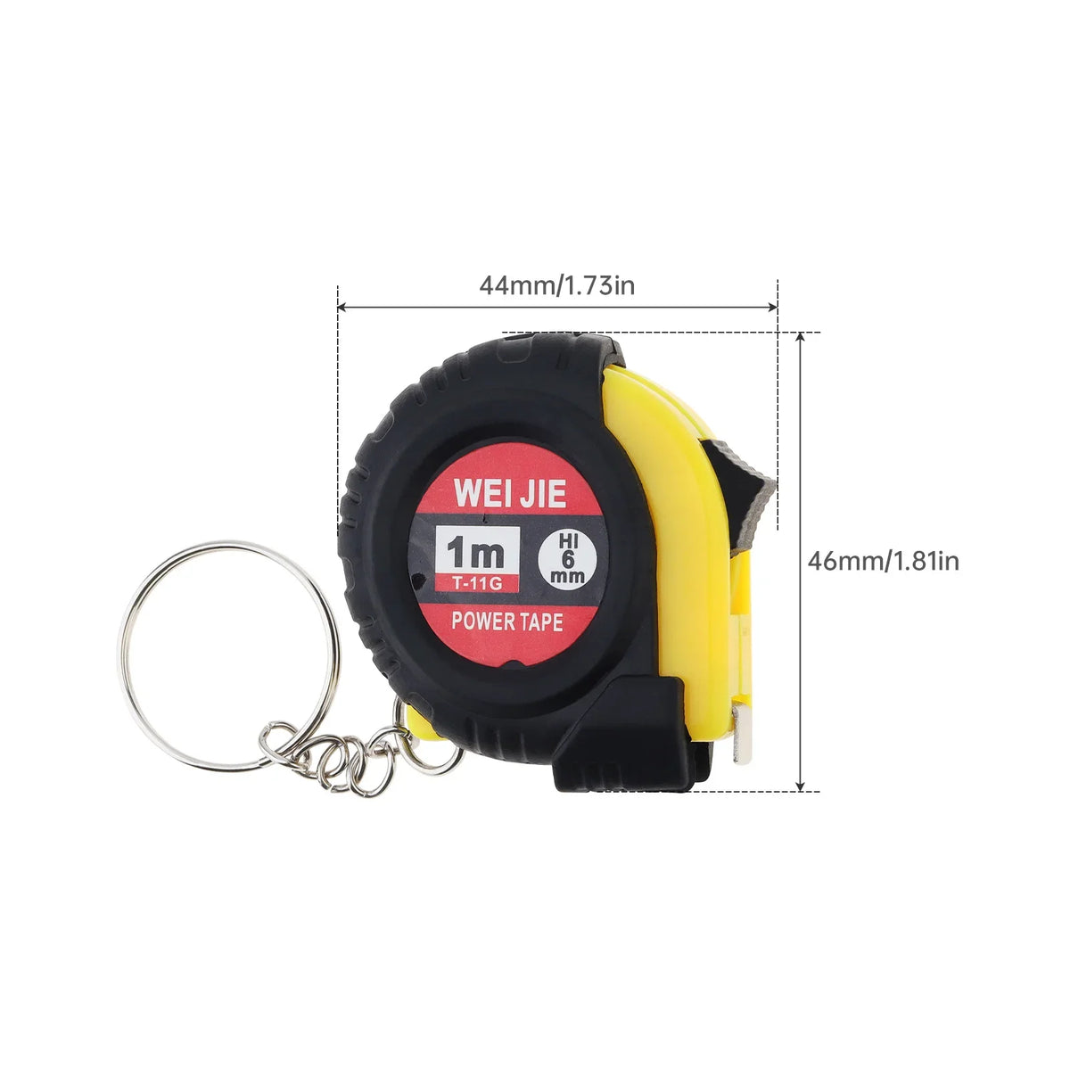 /5pcs / Green/Yellow Keychain Tape Measure for Quick Easy Measurements