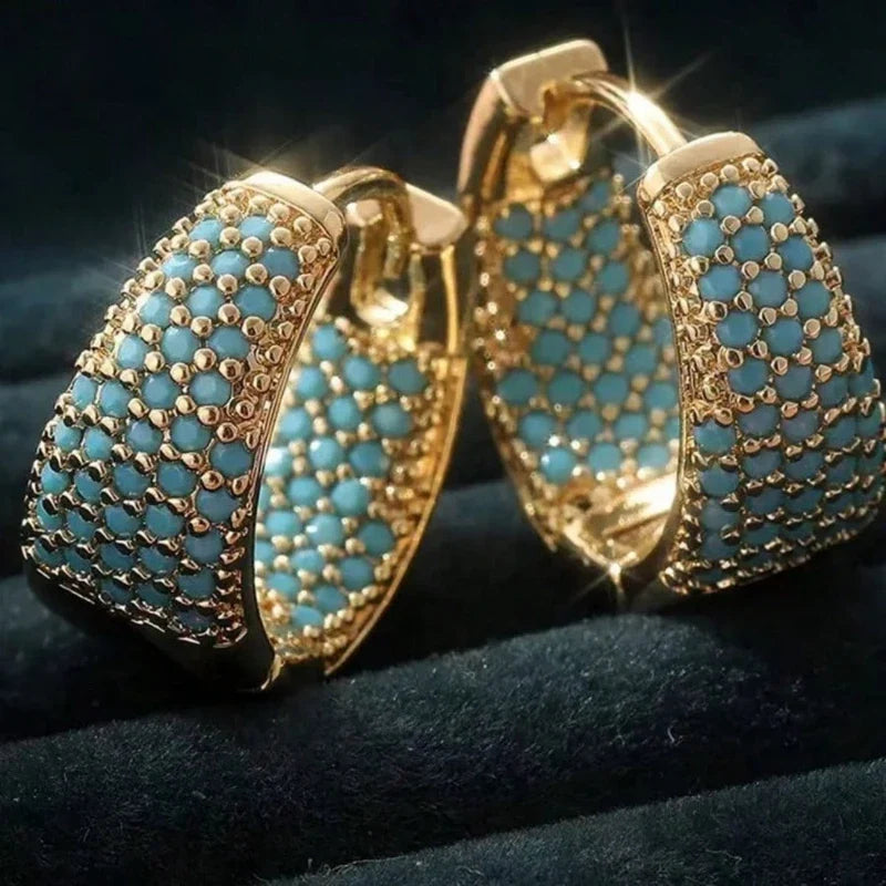 Bohemian Turquoise Clip Earrings