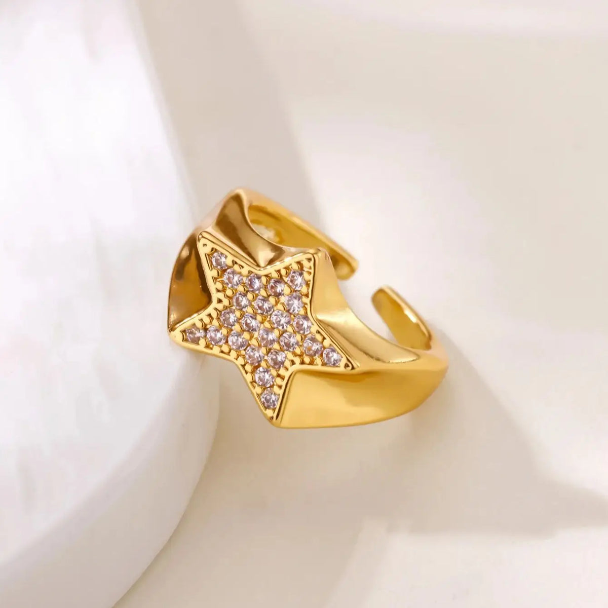 Zircon Star Knot Ring