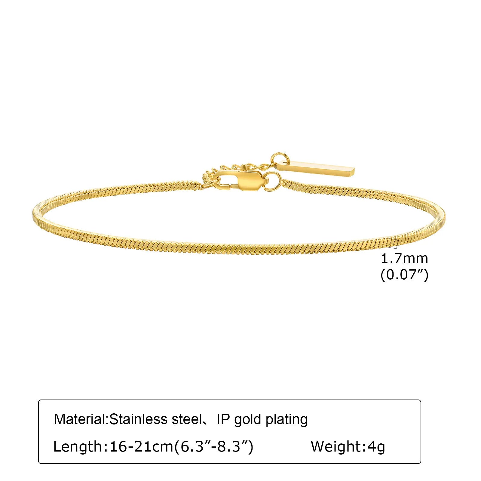 18K Gold Twist Paperclip Bracelet