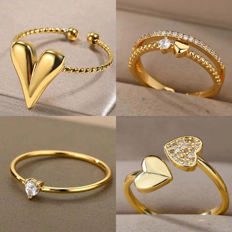 Zircon Little Heart Ring