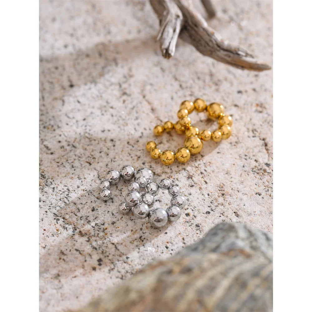 Round Beads Ear Bone Clip Earrings