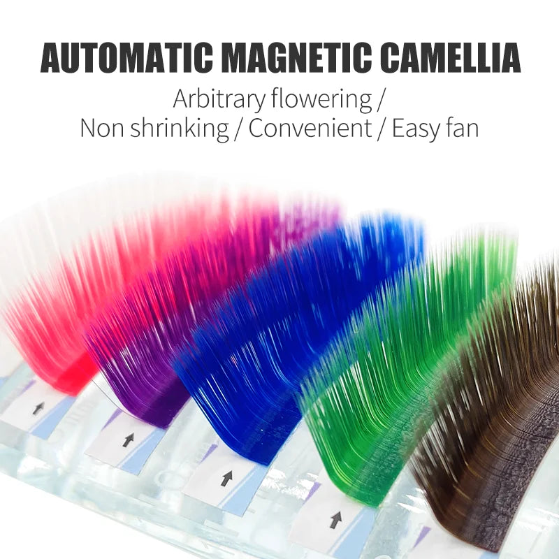 NATUHANA L/LU Curl Auto Fan Colored Lashes | Easy Fan Color Eyelash Extension