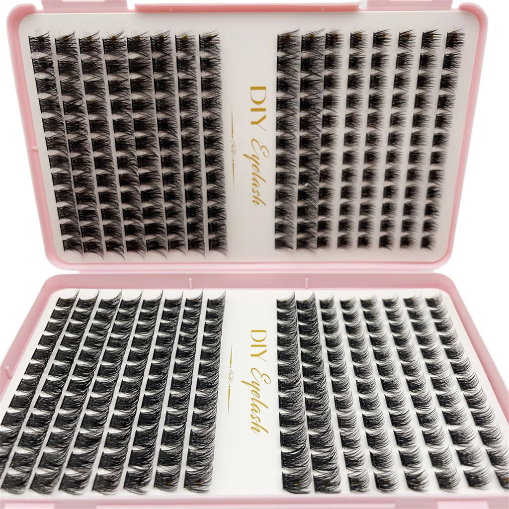 384pcs Individual Lashes Eyelash Book Clusters | DIY Cluster Eyelash Extensions for Home Use