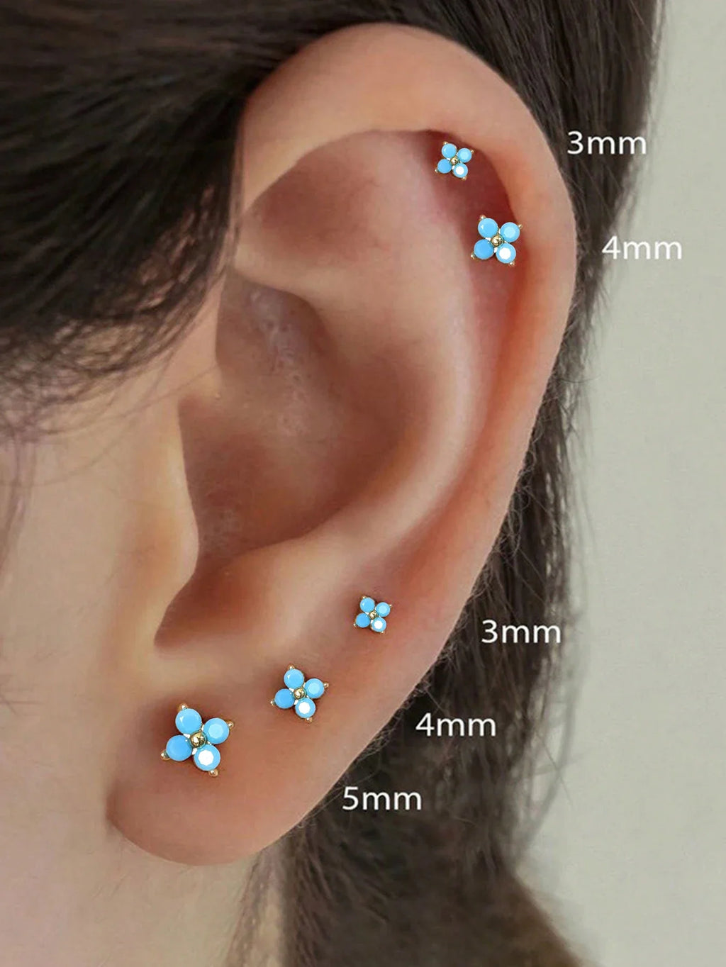 Dainty Flower Butterfly Stud Earrings